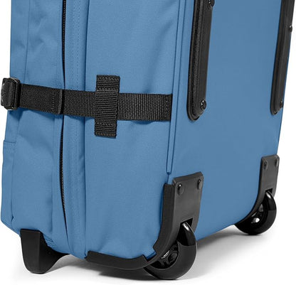 EASTPAK Tranverz S – 42L Large Wheeled Luggage with Dual Compartments, TSA Lock, Compression Straps & Smooth-Wheeling System, Aviator Blue