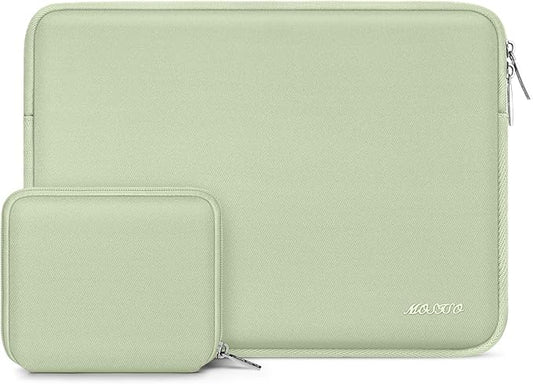 MOSISO Laptop Case 13.3 inch, 13-13.3 inch Laptop Sleeve Bag Compatible with MacBook Air/Pro 13/Pro 14 M5 M4 M3 M2 M1, HP Dell ASUS Lenovo, Neoprene Computer Sleeve Bag with Small Case, Sage Green