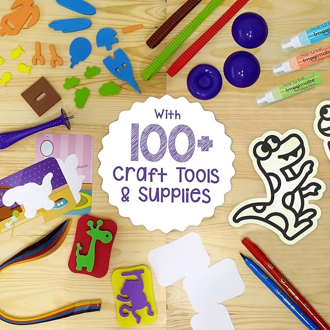 Imagimake 5 in 1 Awesome Craft Kit | Over 15 Projects Creative DIY Arts & Crafts Kit for Kids | Christmas Activities for Kids 6-8-12 | Christmas Gifts for 5,6,7,8,9,10,11,12 Years Old Girls & Boys