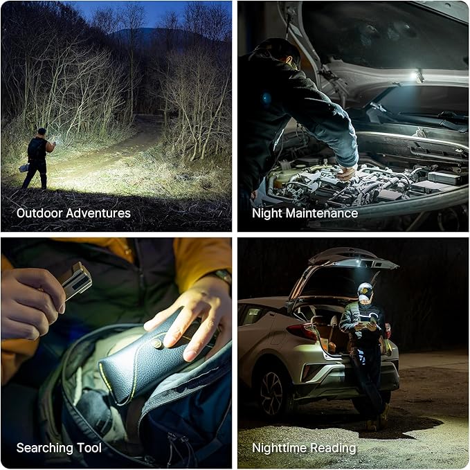 OLIGHT Oclip Ultra EDC Flashlight Clip-on Light, 530 Lumens Rechargeable with Type-C Charging, Combines Floodlight, Spotlight and UV, Triple Magnetic Lights for Inspection and Work (Olive Green)