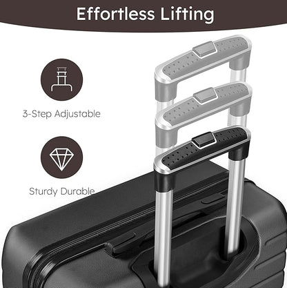 11 Piece Travel Luggage Sets(20″24″28″32″), 4 Piece Hardshell Suitcase with Wheels, 20inch Carry on Luggage, 24inch 28inch 32inch Checked Luggage with 7PC Packing Bags