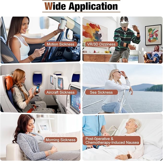 LYJEE Motion Sickness Bands for Adults and Kids Nausea Relief for Pregnant Women Seasickness Wristband for Cruise Ship Essentials