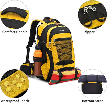 BOVIP 40L Hiking Backpack Waterproof Lightweight Daypack Travel Sports Camping Backpack for Men Women