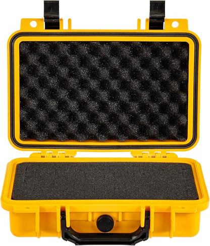 Eylar Protective Gear and Camera Hard Case Waterproof Dry Box with Foam 11.6 Inch 8.3 Inch 3.8 Inch (Yellow)