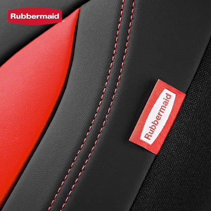 Rubbermaid Leather Mesh Car Seat Covers, Breathable Air Mesh Front Seat Cover, Universal Fit Slip-on Design, Airbag Compatible, Automotive Seat Protector for Most Cars, SUVs, Trucks, Vans-Red