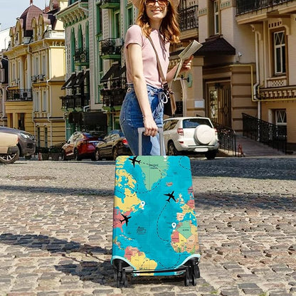 Travel Luggage Cover Suitcase Protector Fits 18-32 Inch Wheel Covers PatternedTravel Related Items Flower Luggage Protector Elastic XL