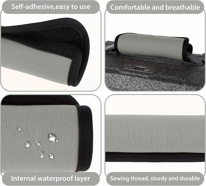 2 Pack Luggage Handle Wraps for Suitcase Bright Color Luggage Handle Covers Suitcase Tags identifiers Travel Accessories for Airplane/Flying (Grey)