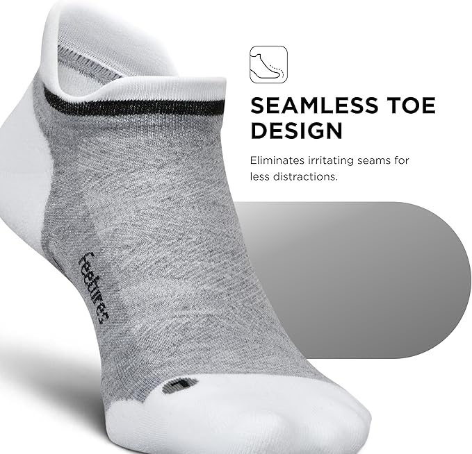 Feetures Elite Golf Max Cushion Tab Ankle Socks - Sport Sock with Targeted Compression