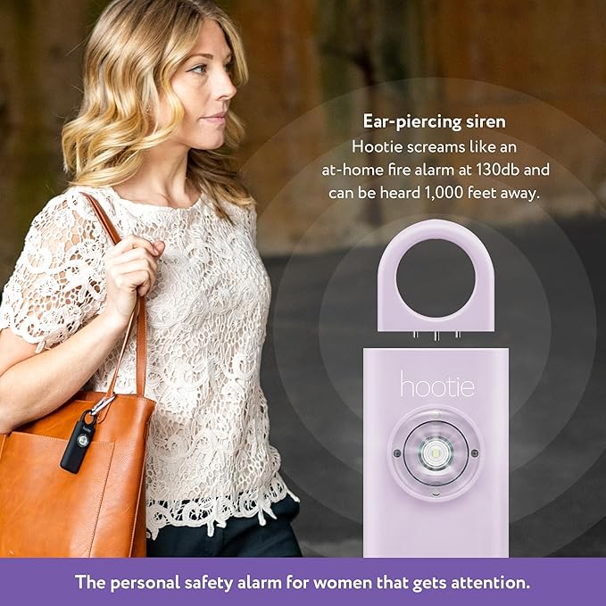 Hootie Personal Safety Alarm for Women, Men, & Kids - Keychain Alarm, Self Defense Strobe & Siren, Security Siren Keychain with 130dB Self Defense Siren & Strobe Light - Mint