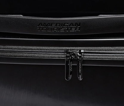 American Tourister Stratum XLT Expandable Hardside Luggage with Spinner Wheels, Jet Black, Checked-Large 28-Inch