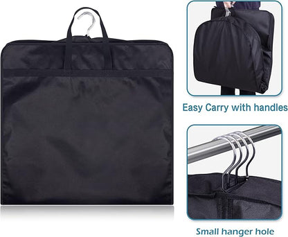 KIMBORA 43" Garment Bag for Travel, Gusseted Suit Bags for Men with Handle Garment Bags for Hanging Clothes Storage Suit Cover for Coats, Jackets, Shirts