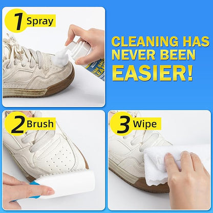 Shoe Cleaner Kit, Deep Cleaning Sole & Sneaker Cleaner, White Shoe Cleaner for Sneakers, Tennis Shoes, Leather, Canvas, Rubber and more– 6.76 oz