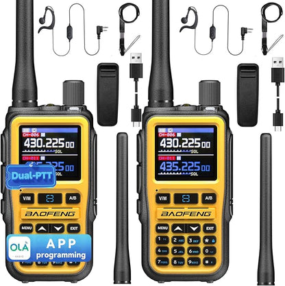 BAOFENG UV5RMINI Two Way Radio NOAA Weather Radio Dual PTT 999CH Survival Radio APP Programming Copy Frequency Ham Radio
