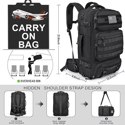 40L Travel Backpack Mens TSA Approved Carry-on Durable Large Weekender Backpack Fits 17.3 Inch Laptop YKK-Zipper AER Travel Pack with USB Charging Port Shoes Compartment