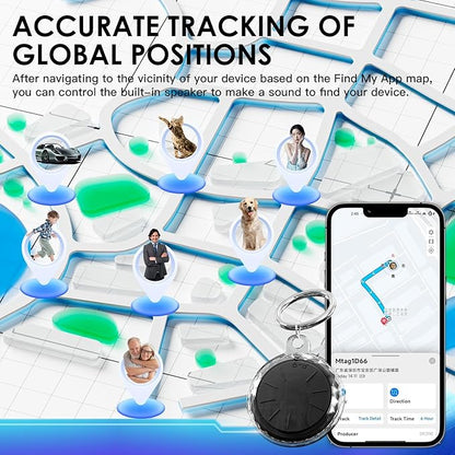 Tracker Device for Vehicles,GPS Car Tracker Works with Apple Find My(iOS Only),Anti-Lost Car Locator,Mini Hidden Car Tracker with Magnetic Case (1PCS Black Tracker, Black Magnetic Case)