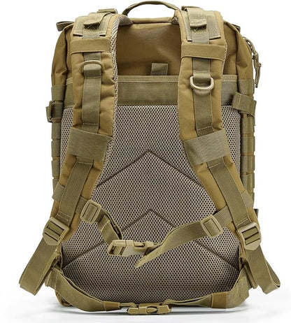 QT&QY 45L Military Tactical Backpacks For Men Camping Hiking Trekking Daypack Bug Out Bag Lage MOLLE 3 Day Assault Pack