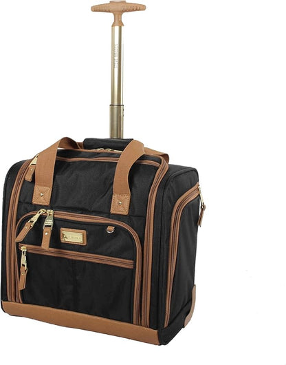 Steve Madden Designer Luggage Collection - 3 Piece Softside Expandable Lightweight Spinner Suitcase Set - Travel Set Includes an Under Seat Bag, 20-Inch Carry on and 28-Inch Checked Suitcase, Harlo
