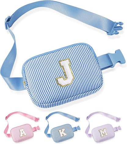 YOOLIFE Christmas Gifts for Girls Kids | Birthday Gifts for 3 4 5 6 7 8 9 10 11 12 13 Year Old Girl | Initial Fanny Pack Belt Bag Purse | Stocking Stuffers for Girls Teen Daughter Sister | Blue J