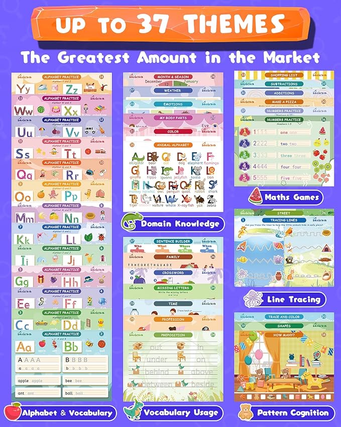 Search and Find Book and Handwriting Practice Books Set, More Than 50+ Preschool Learning Activities for Toddler and Kids 3-8, Travel Games for Road Trip Car Airplane