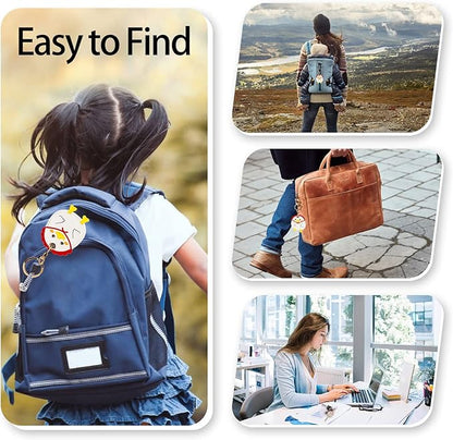 Leather Keychain Case Holder Compatible with Apple AirTag, GPS Airtag Keychain Finder Tracker with Key Ring, Anti-Scratch Protective Air Tag Cover