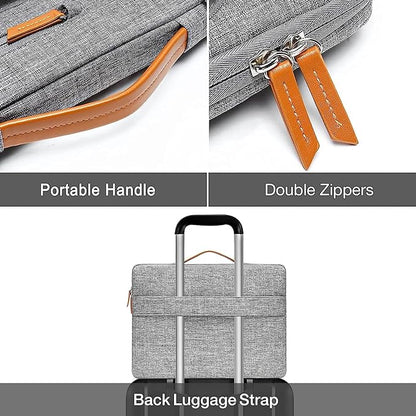 MOSISO 360 Protective Laptop Case 16 inch, 15-15.6 inch Laptop Sleeve Compatible with MacBook Pro 16, HP, Acer, Dell, Lenovo, ASUS, Side Open Carrying Case with 4 Zipper Pockets&Handle, Gray