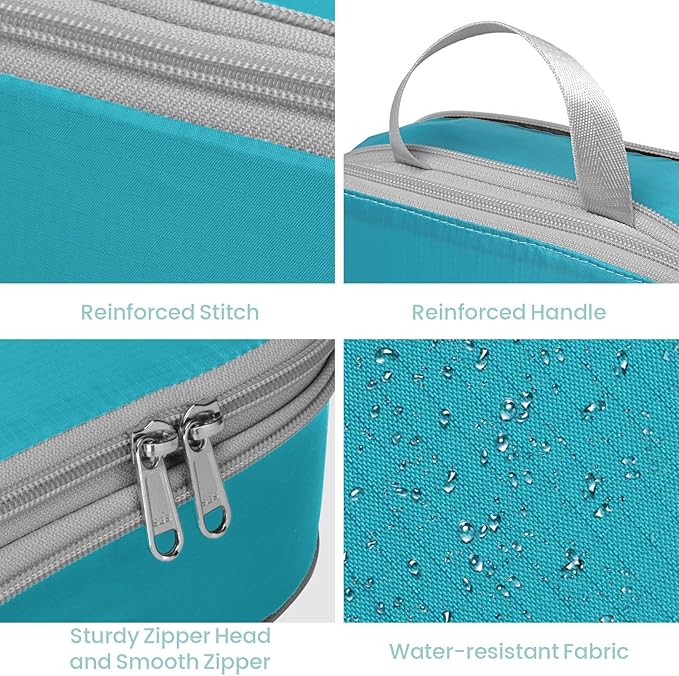 Cambond Compression Packing Cubes for Travel Women - 4 Pack Luggage Packing Organizers Bags Compression Cubes for Travel Essentials Carry on Suitcases, Multi-color