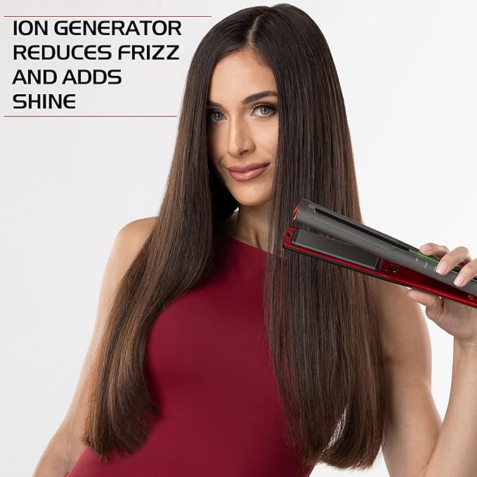 CHI Lava Glide Hairstyling Iron, Ceramic Hair Straightener for Smooth Styling & Long-Lasting Shine, Fast Heat-up for Professional Straightening, 1"