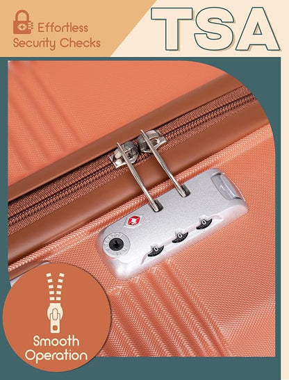 Luggage Sets 5 Piece, Suitcases with Wheels, Hardshell Suitcase Set, ABS Carry on Luggage Set with TSA Lock, Travel Luggage