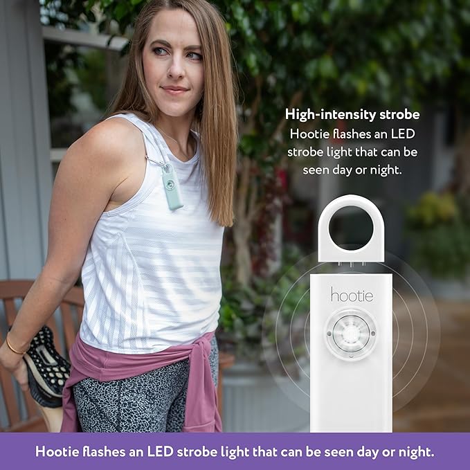 Hootie Personal Safety Alarm for Women, Men, & Kids - Keychain Alarm, Self Defense Strobe & Siren, Security Siren Keychain with 130dB Self Defense Siren & Strobe Light - Navy
