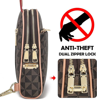 INICAT RFID Blocking Sling Bag,Anti Theft Crossbody Bags for Women,Travel Gifts Cross Body Purses Vegan Leather