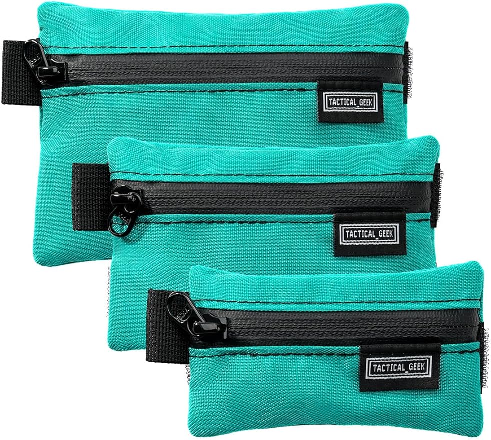 TACTICAL_GEEK Storage A5 EDC Storage Pouch Set, Molle EDC Gadget Pouch, Multi-Functional Utility Small Tool Pocket for Daily Carry (Turquoise)