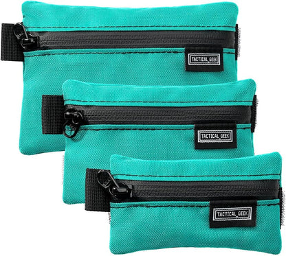 TACTICAL_GEEK Storage A5 EDC Storage Pouch Set, Molle EDC Gadget Pouch, Multi-Functional Utility Small Tool Pocket for Daily Carry (Turquoise)
