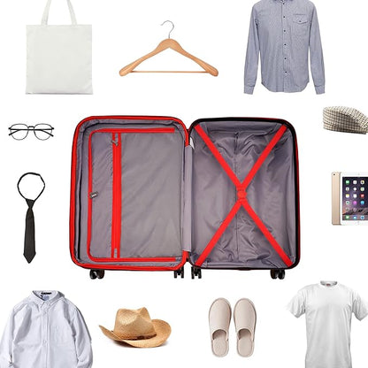GinzaTravel ABS Luggage with TSA Locks,Large 28-Inch Expandable, and Friction-Resistant in Grey Spinner Suitcases