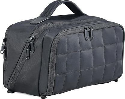 Travel Makeup Bag Large Capacity Cosmetic Organizer Bag for Women,Flat-Opening Make Up Case Travel Bag Waterproof Toiletry Bag for traveling,Toiletries,Essentials,Accessories,Black