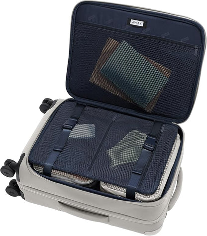 Away Softside Bigger Carry-On Suitcase, 23 Inch Lightweight, Expandable High-Strength Nylon Luggage With Spinner Wheels, Meets Requirements for Most Major Airlines, Cloud Gray