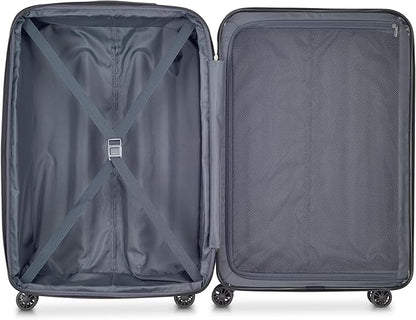 DELSEY PARIS Helium Aero Hardside Expandable Luggage with Spinner Wheels, Brick Red, Checked-Medium 24 Inch