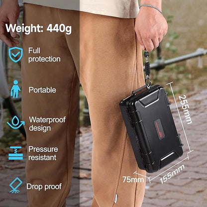 Carrying Case for Insta360 X5 X4 X3 Portable Waterproof Travel Hard Organizer Case With X5 X4 Fast Charge Hub Accessories Action Camera