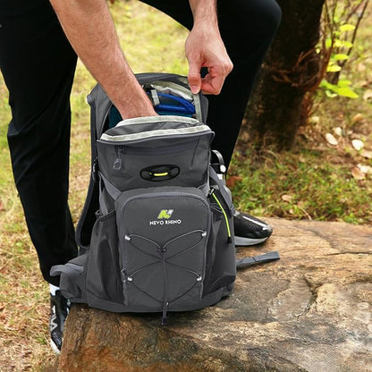 N NEVO RHINO Hydration Backpack, 18L Multipurpose Hiking Backpack with 3L Water Bladder, Water Backpack Insulated Hydration Pack Ideal for Hiking and Cycling