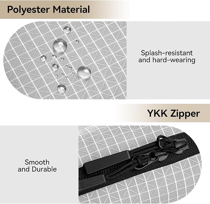 SIMTOP Electronics Organizer Cord Organizer Travel, Small Tech Bag for Cords, Chargers, Power Bank, Earbuds – Portable Cable Pouch for Office, Business Trip, Commute – Water & Scratch-Resistant