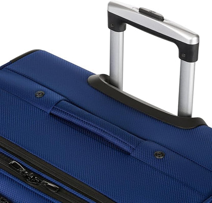 SwissGear Sion Softside Expandable Luggage – Large Checked Suitcase with 360 Degree Wheels & Retractable Handle – 29 Inch, Perfect for 7-9 Night Trips – Blue