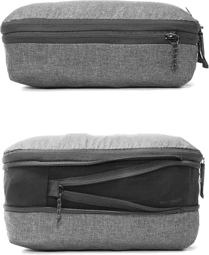 Peak Design Packing Cube, Raw, Weatherproof Luggage Cube with Dual Compartment Organization, Expansion and Compression, Zipper Opening, Travel Organizer for Men and Women, Size M