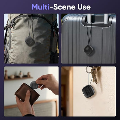 Air Tracker Tags-4 Pack: Bluetooth Tracker Work with Apple Find My (iOS only), Smart Tag Keys Finder Tracking Tags and Item Locator for Luggage Tracker, Bags, Wallet, Travel