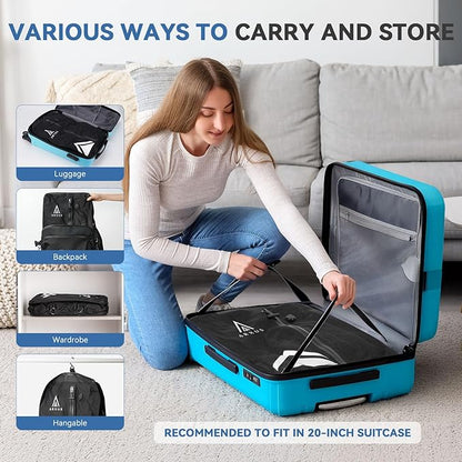 Arxus Vacuum Bags for Travel Airless, Compression Seal Packing Cubes with Adjustable Shoulder Strap, IP67 Reusable Portable Moving Supplies Kit for Clothing Storage, Luggage, Backpack, Suitcase