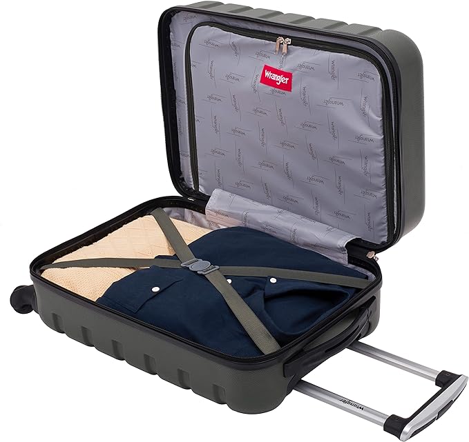 Wrangler 20" Spinner Carry-On Luggage, Deep Depth