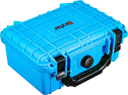 Eylar Protective Hard Case Water & Shock Proof w/Foam TSA Approved 8.12 inch 6.56 inch 3.56 inch (Neon Blue)