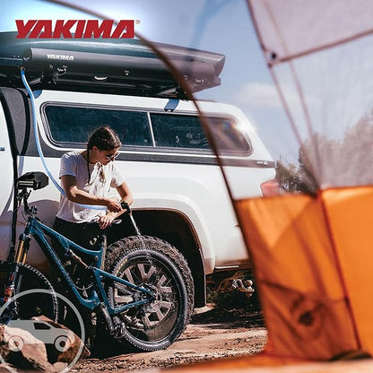 Yakima RoadShower Portable Aluminum Pressurized Water Storage with Garden Hose Adapter and 2 Outlet Water Ports
