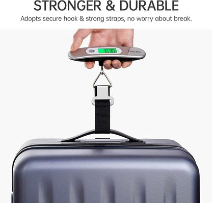 FREETOO Luggage Scale Portable Digital Hanging Scale for Travel, Suitcase Weight Scale with Superior Piano Lacquer 110 Lb/ 50Kg Capacity, Battery Included