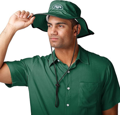 NFL Solid Team Color Logo Sport Outdoor Sun Bucket Boonie Hat