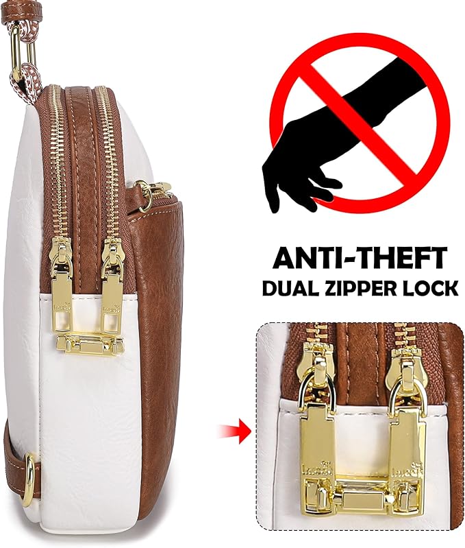 INICAT RFID Blocking Sling Bag,Anti Theft Crossbody Bags for Women,Travel Gifts Cross Body Purses Vegan Leather