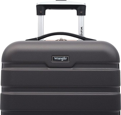 Wrangler 22" Hardside Spinner Carry-On Luggage, Charcoal